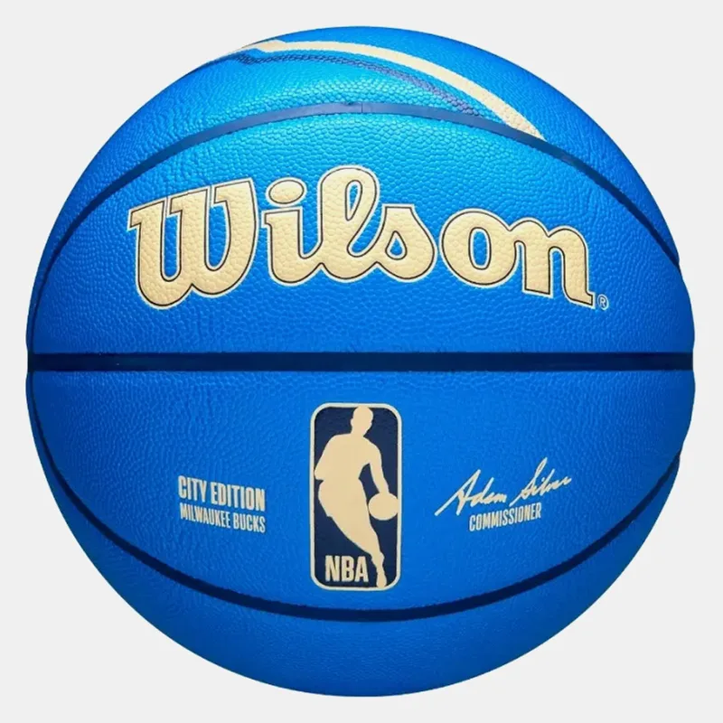 Wilson NBA Team City Collector Milwaukee Bucks Indoor/Outdoor Μπάλα Μπάσκετ (9000223474_84920)