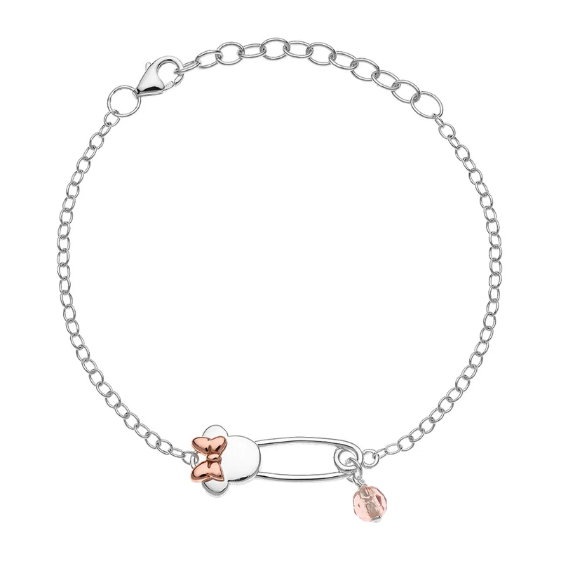 DISNEY Βραχιόλι Παιδικό Από Δίχρωμο Ασήμι Minnie Mouse BS00036TRPL-55CS