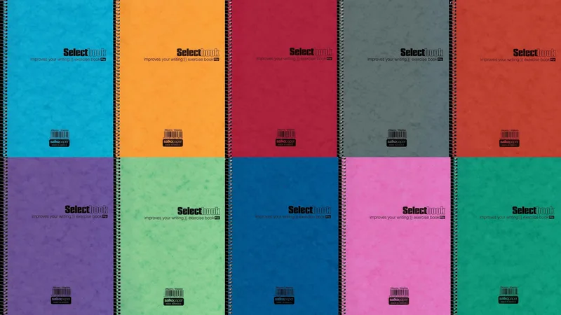 Τετράδιο σπιράλ ριγέ Salko Select book 2 θέματα/60 φύλλα 17x25 (10 χρώματα)