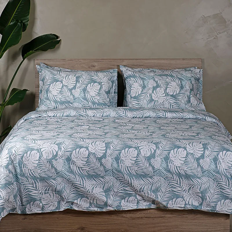 Σεντόνια Μονά (Σετ) 105X205+30 Sunshine Cotton Feelings 2038 Aqua Με Λάστιχο (105x205+30)