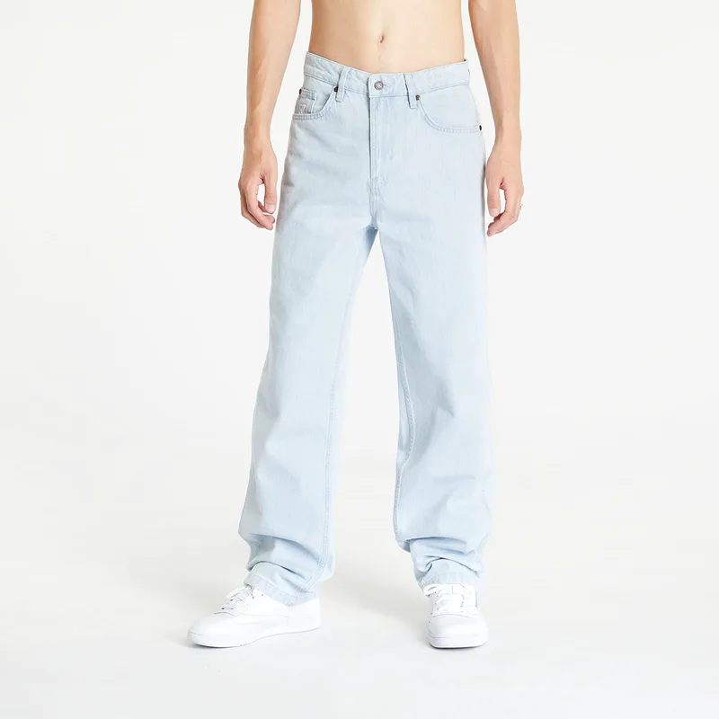 Παντελόνια Karl Kani Small Signature Baggy Five Pocket Denim Bleached Blue W38