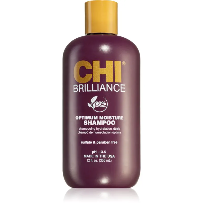 CHI Brilliance Optimum Moisture Shampoo ενυδατικό σαμπουάν Για λάμψη και απαλότητα μαλλιών 355 ml