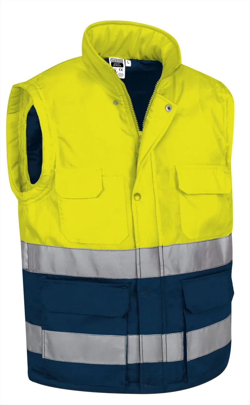 Γιλέκο Hi-Vis BERGEN Valento Fluo Yellow-Orion Navy Blue