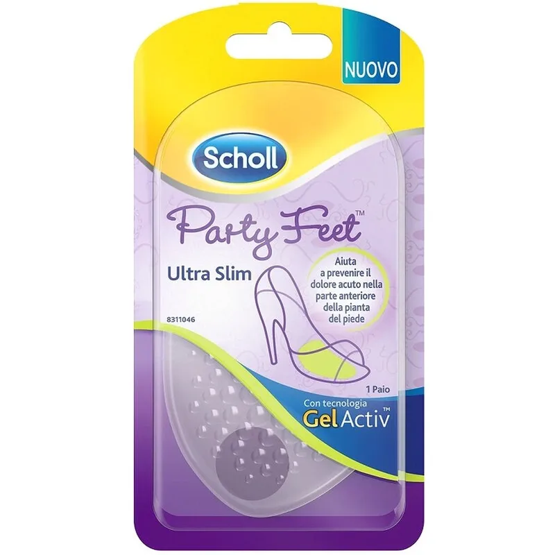 Scholl Gel Activ Party Feet Ultra Slim Μαλακά Αντικραδασμικά Επιθέματα Μεταταρσίου 2 Τεμάχια