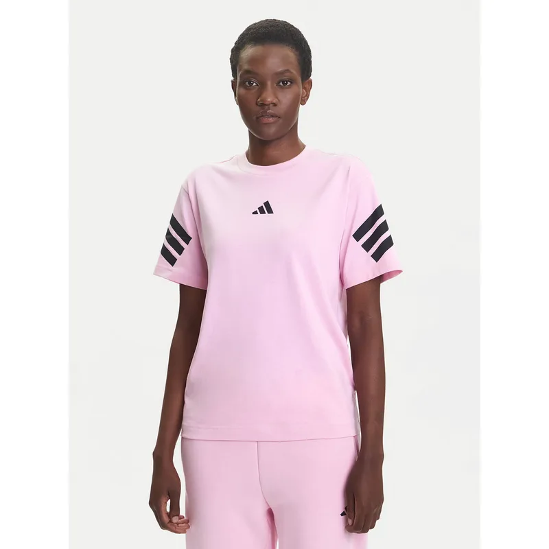 adidas T-Shirt Future Icons 3-Stripes JE0240 Ροζ Regular Fit
