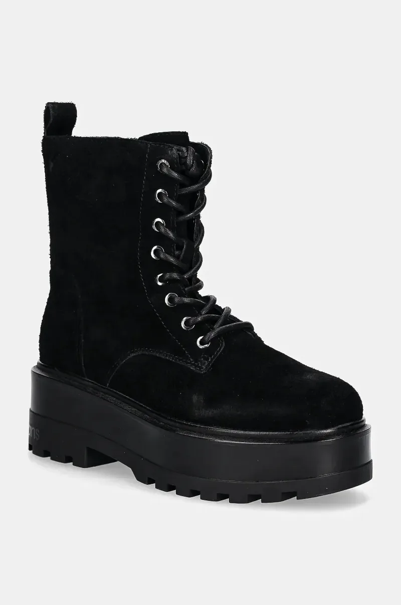 Calvin Klein Jeans Workers σουέτ Calvin Klein Jeans FLATFORM ZIP LACEUP MG S