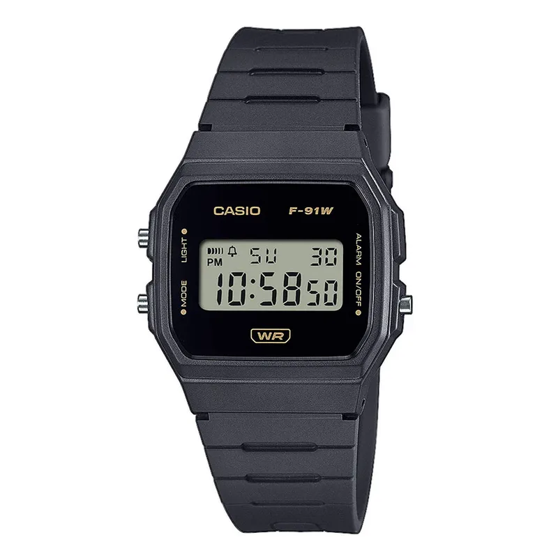 CASIO Standard Black Rubber Strap F-91WB-8AEF