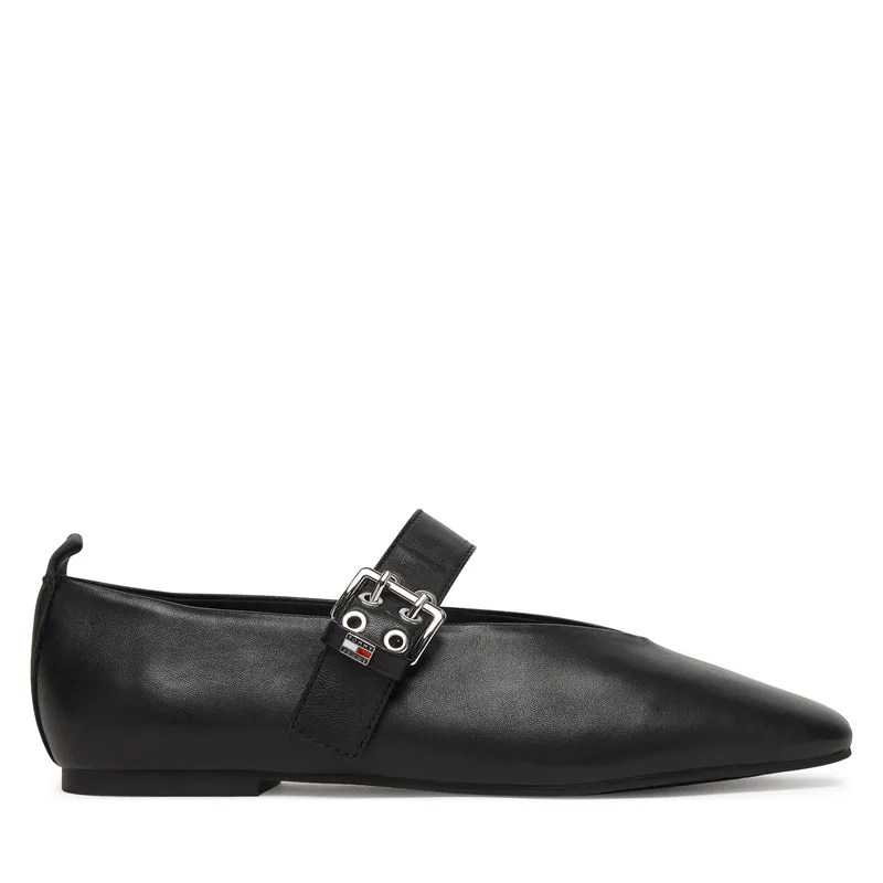 Μπαλαρίνες Tommy Jeans Tjw Ballerina Buckle EN0EN03019 Μαύρο