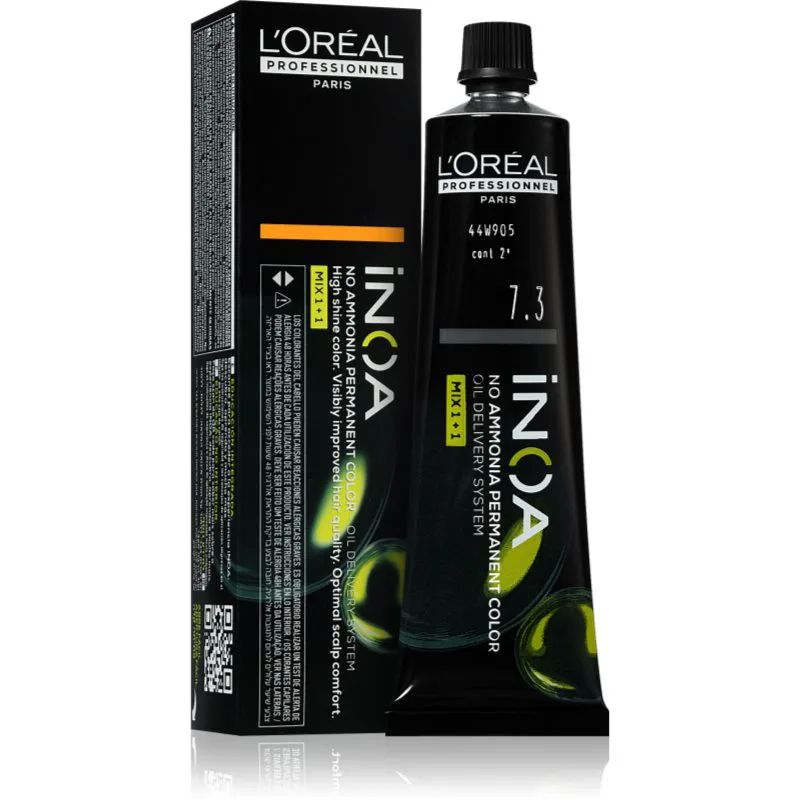 L’Oréal Professionnel Inoa μόνιμη βαφή μαλλιών χωρίς αμμωνία απόχρωση 7.3 60 ml