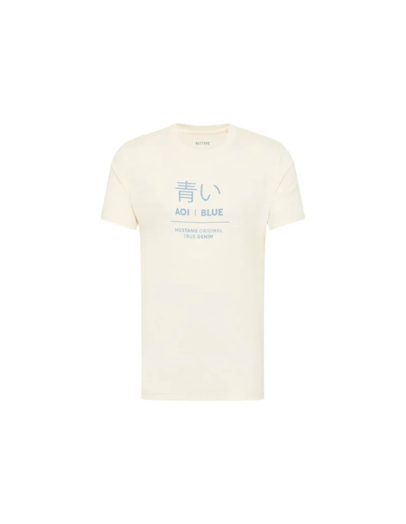 Mustang Ανδρικό T-shirt Κοντομάνικο Μπεζ 1013522 2013