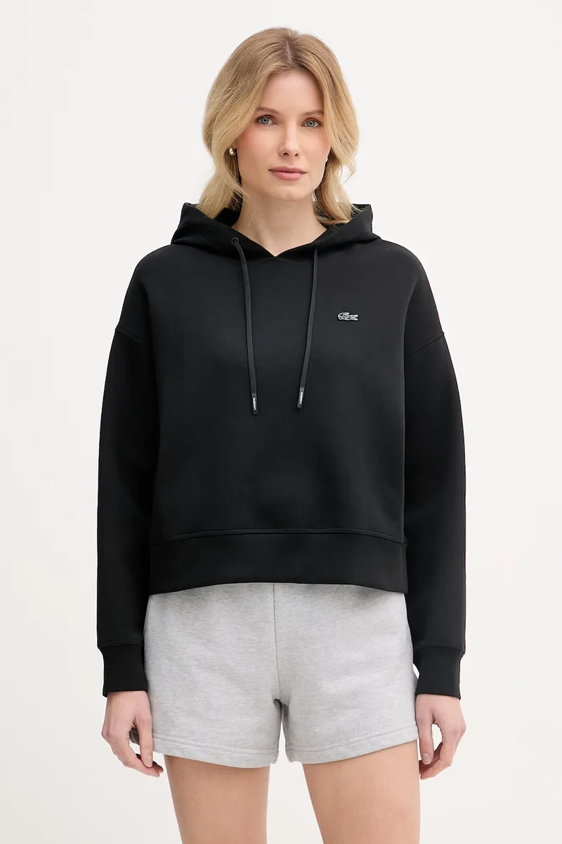 Lacoste μπλούζα με κουκούλα γυναικεία με βαμβάκι
