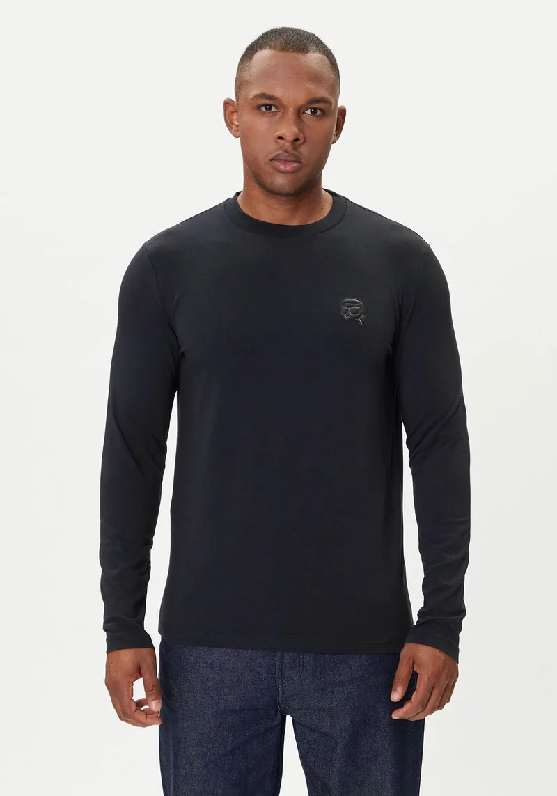 Karl Lagerfeld T Shirt της σειράς Crewneck LS - 755052 554235 690 Blue
