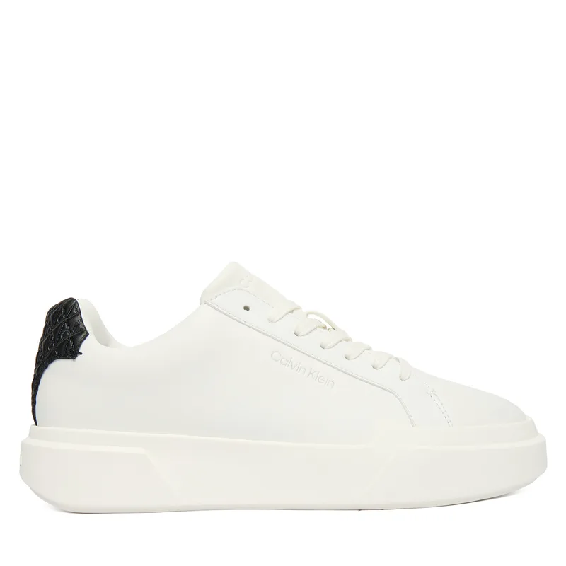 Αθλητικά Calvin Klein Chunky Cupsole Laceup Lth Bt Aop YW0YW02036 Λευκό