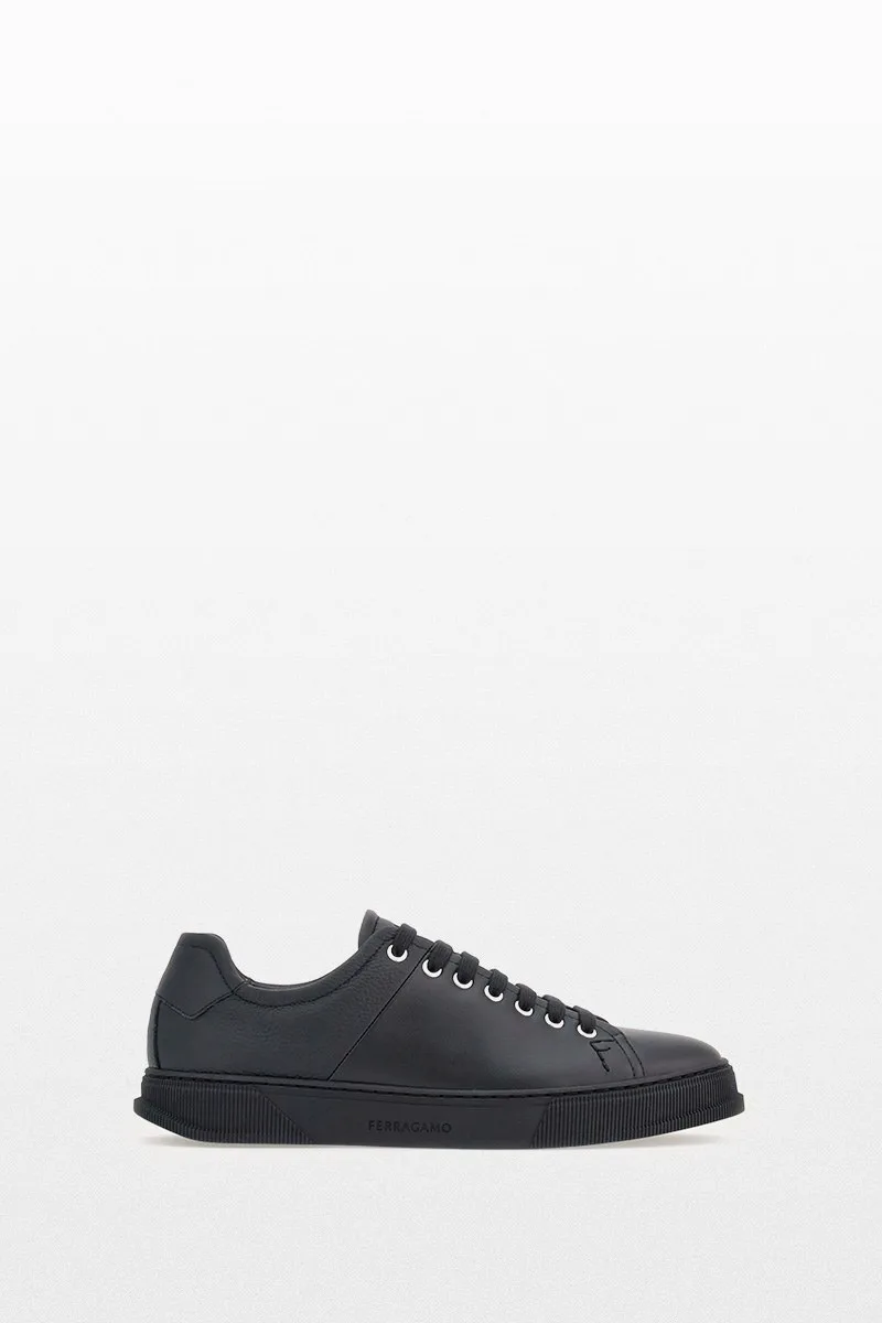 SALVATORE FERRAGAMO Ανδρικό Μαύρο Low Cut Sneaker