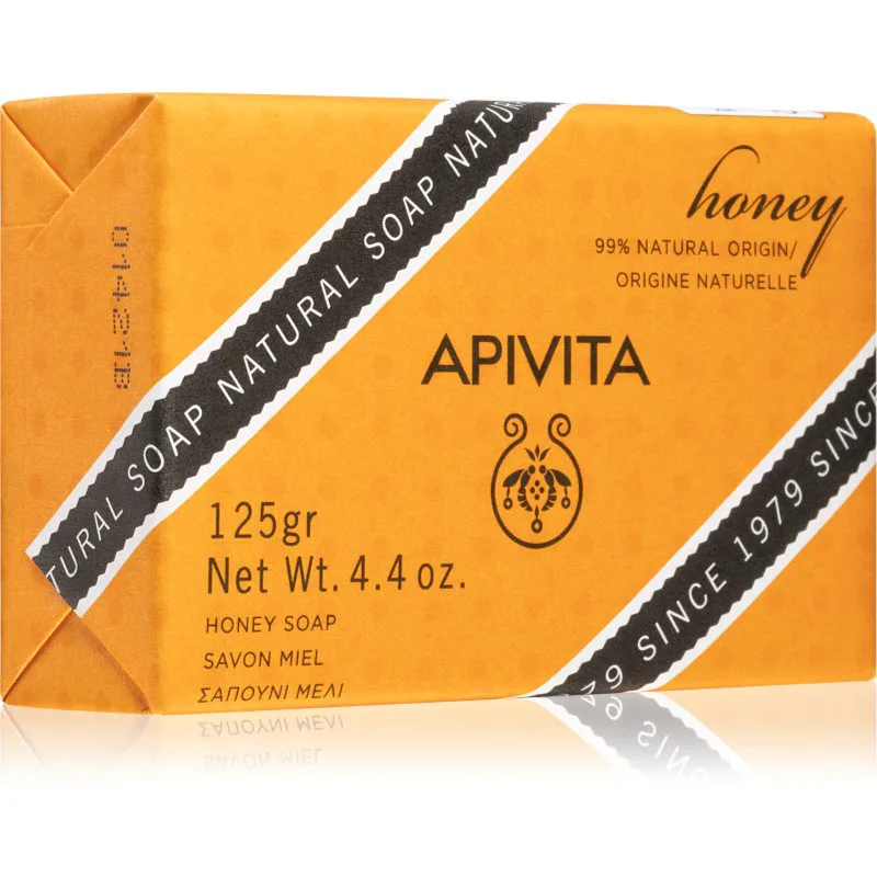 Apivita Natural Soap Honey καθαριστικό στερεό σαπούνι 125 γρ
