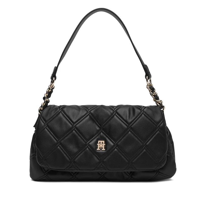 Τσάντα Tommy Hilfiger Th Feminine Shoulder Bag AW0AW18717 Μαύρο