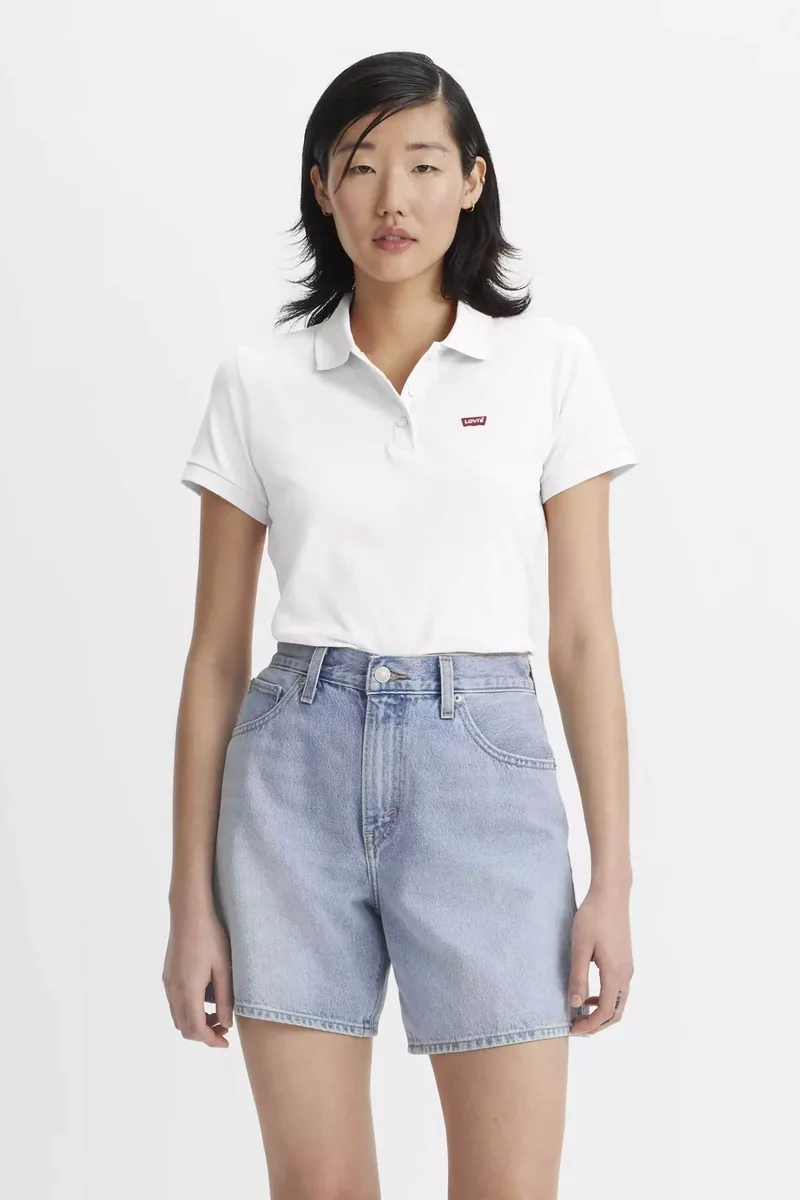 Levi's® γυναικεία μπλούζα πόλο πικέ με λογότυπο Slim Fit - 525990000 Λευκό