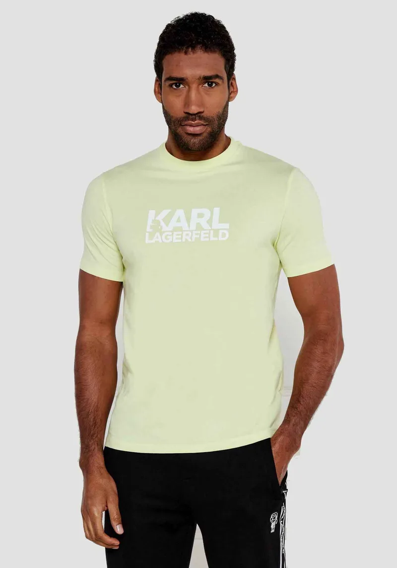 Karl Lagerfeld T Shirt της σειράς Crewneck - 755087 552235 500 Mint Green