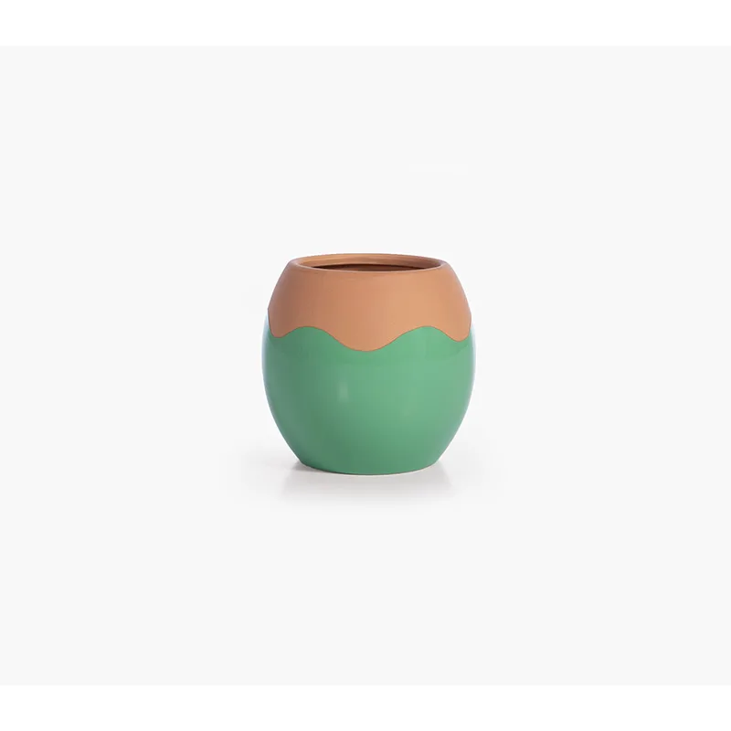 Διακοσμητικό Κεραμικό Βάζο Nef Nef Domain Green 14x13cm