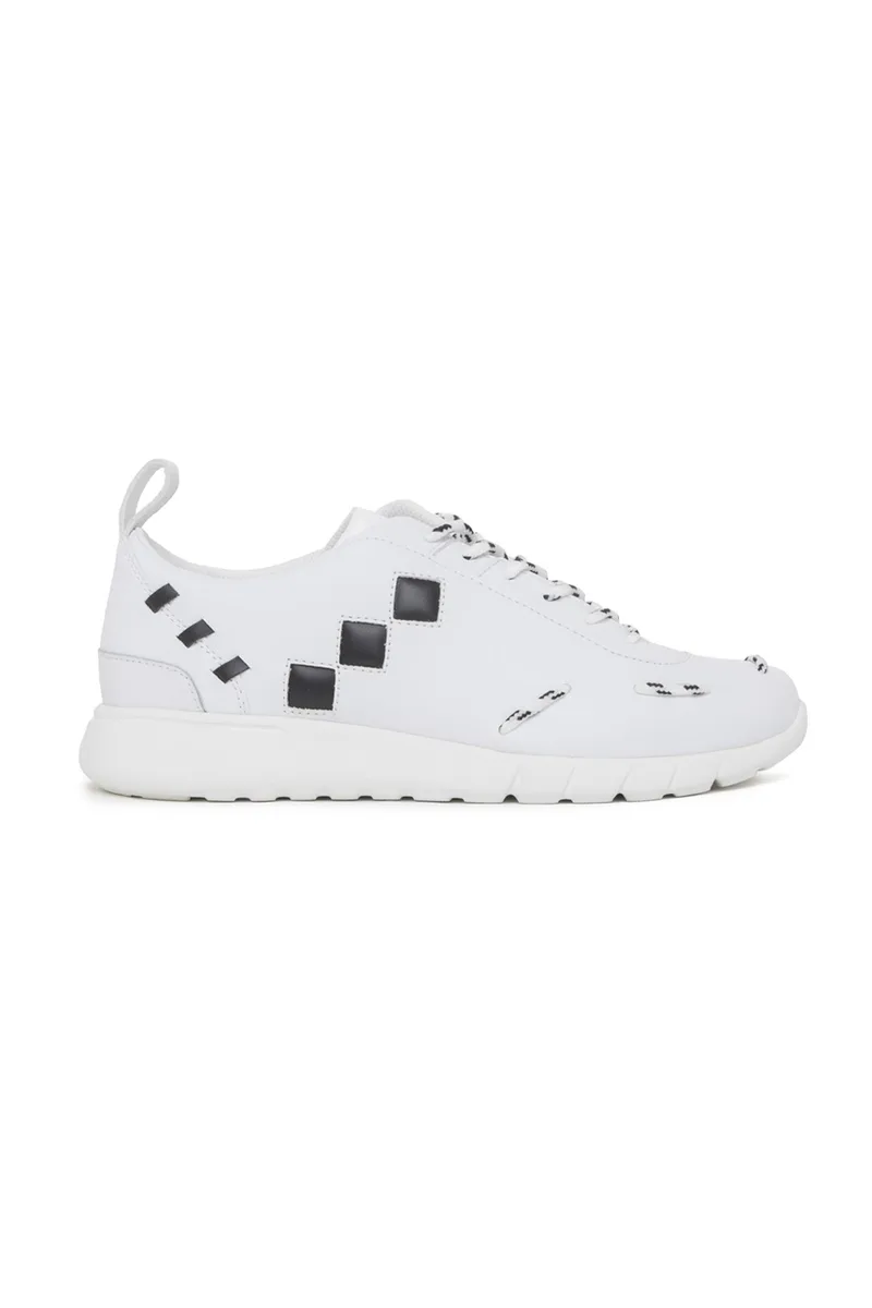 Trussardi ανδρικά sneakers με contrast λεπτομέρειες - 77A00138-9Y099999 Λευκό