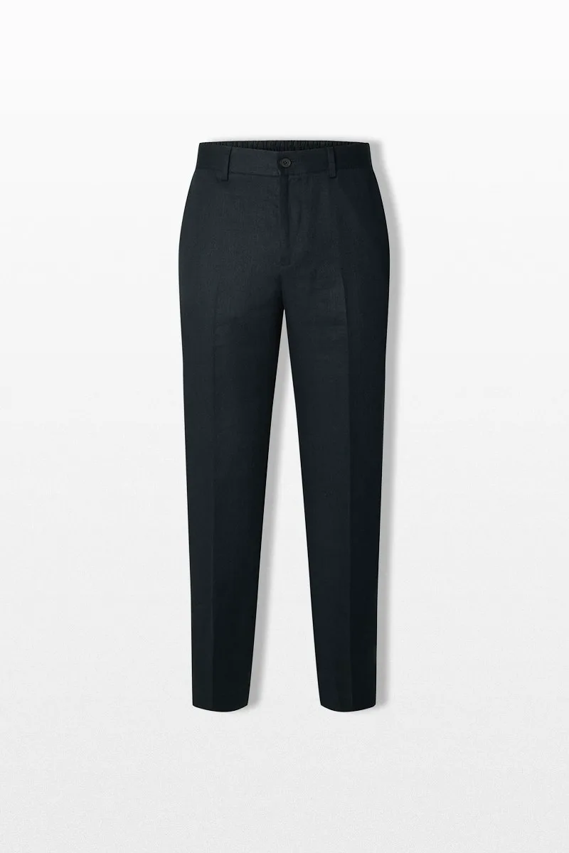 SELECTED HOMME Ανδρικό Μαύρο Linen Regular Fit Trousers