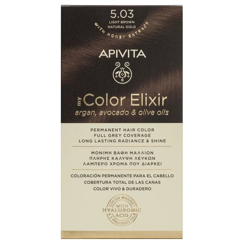 APIVITA MY COLOR ELIXIR No 5.03 Καστανό Ανοιχτό Φυσικο Μελί 50&75ml