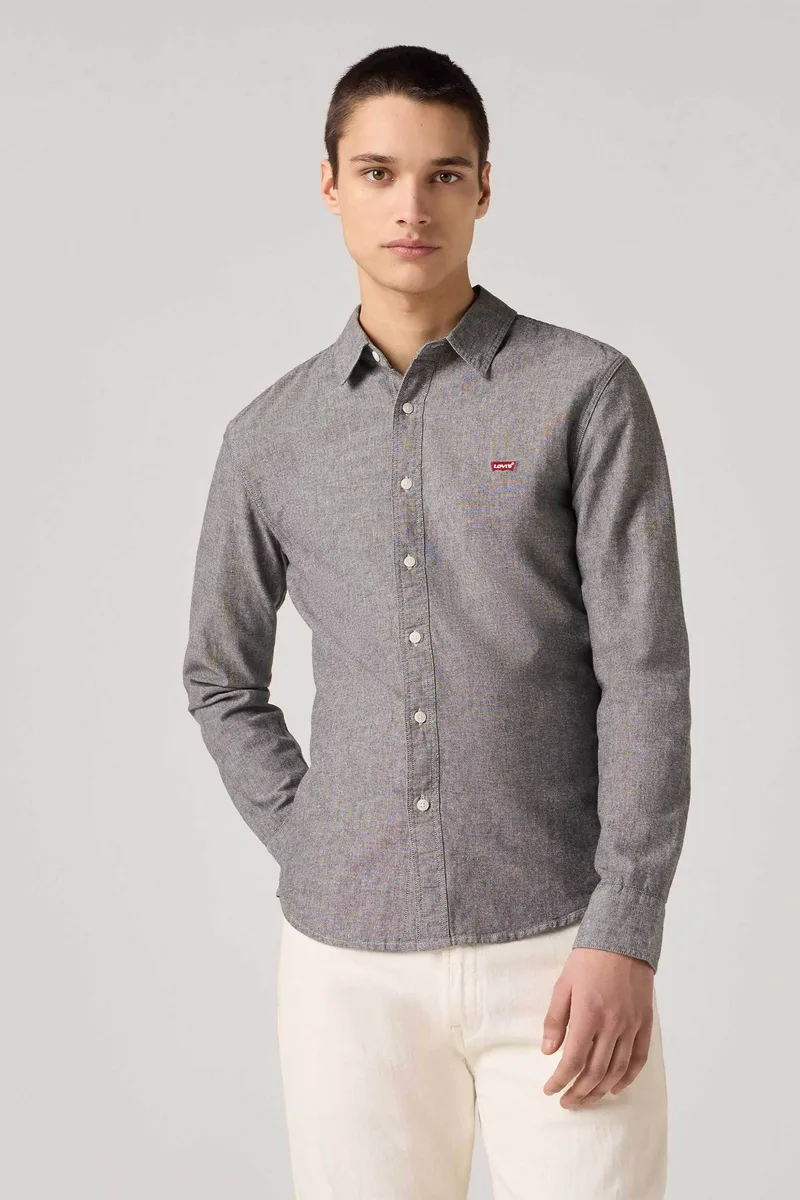 Levi's® ανδρικό πουκάμισο με μικροσχέδιο και λογότυπο Slim Fit - 866250018 Γκρι