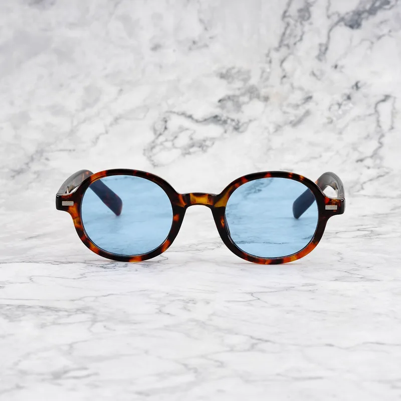 VICTOR Tinted Sunglasses | Tortoise | Blue Shades | Explicit Poets Sunglasses