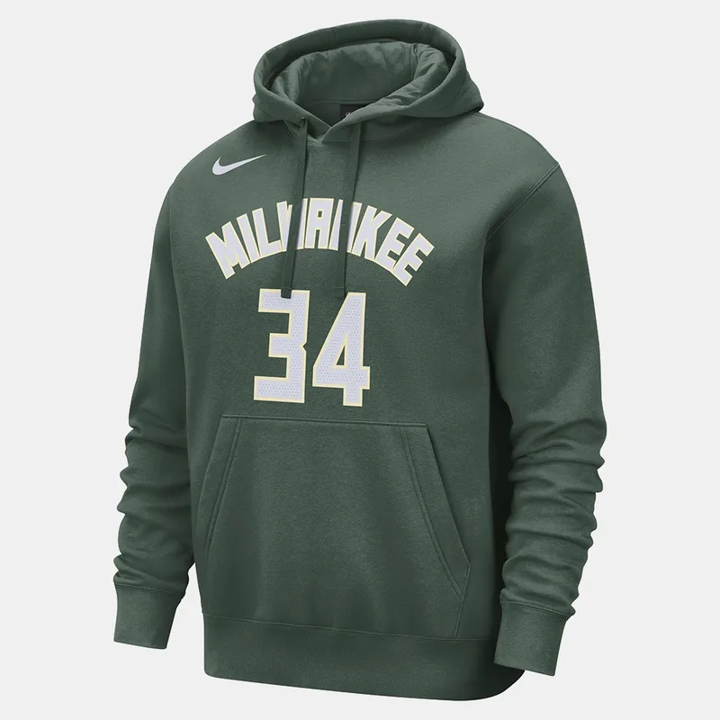 Nike NBA Milwaukee Bucks Club Ανδρικό Φούτερ με Κουκούλα (9000151718_40564)