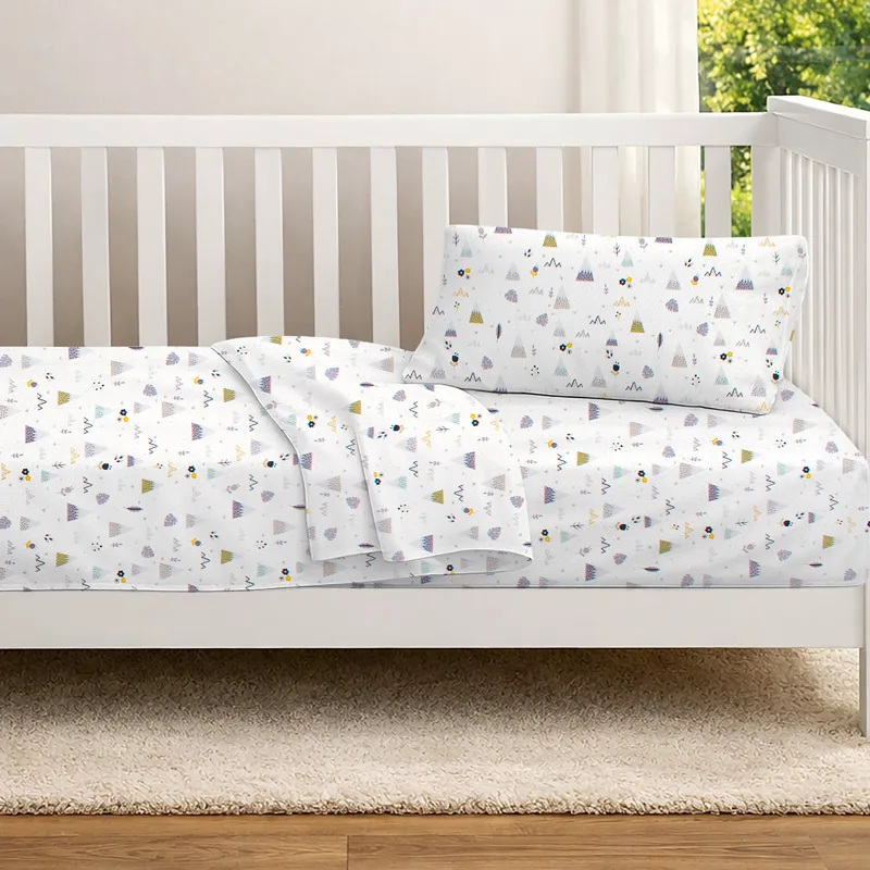 Σεντόνια Κούνιας Σετ Dimcol Whimsical Mountainside 588 Grey