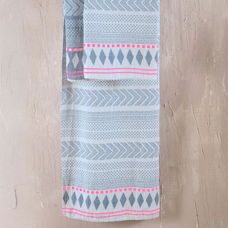 Παρεό (100x200) Rythmos Tilda Blue-Fuchsia