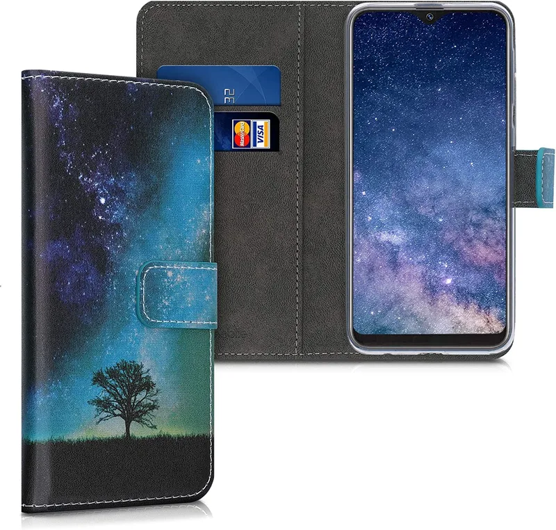 KWmobile Θήκη - Πορτοφόλι Samsung Galaxy A10e - Cosmic Nature / Blue / Grey / Black (51659.03)