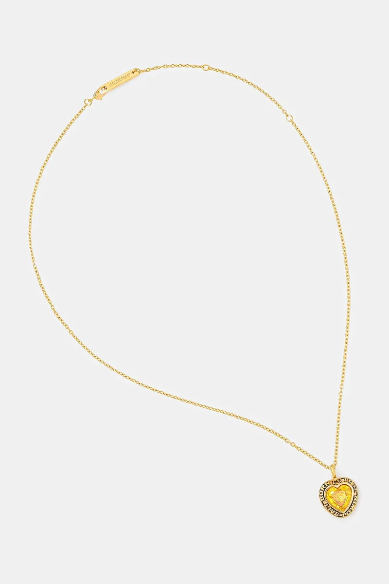 Ασημένιο κολιέ AMBUSH Heart Class Ring Charm Necklace