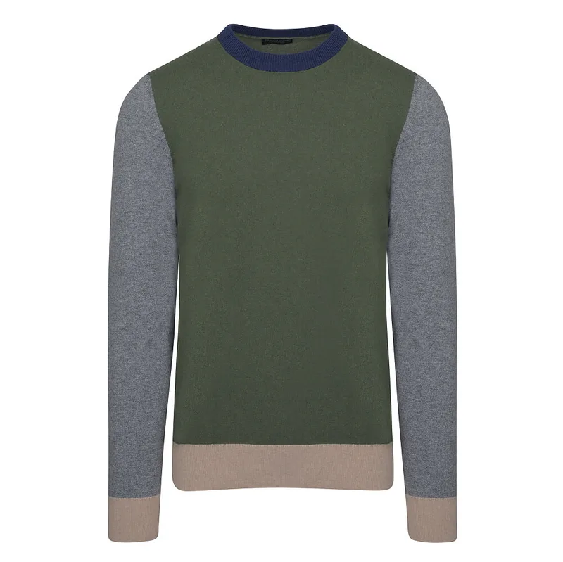 Prince Oliver Πλεκτή Μπλούζα Πράσινη (Modern Fit) New Arrival