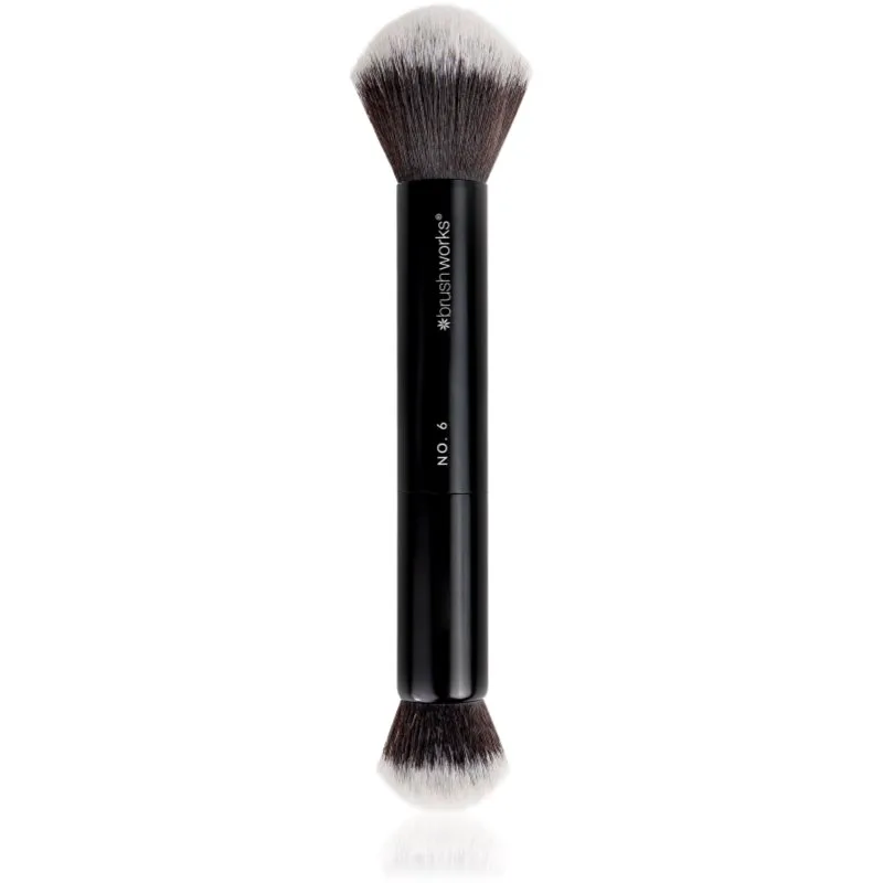 Brushworks Double Ended μικρό πινέλο για εφαρμογή προϊόντων σε υγρή μορφή, σε μορφή κρέμας και πούδρας τύπος NO. 6 1 τμχ