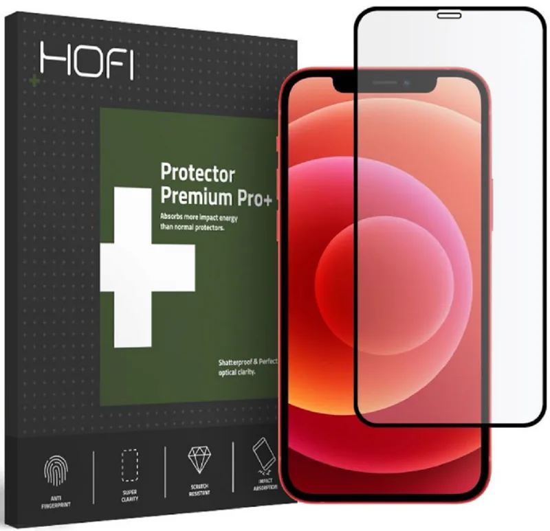 Hofi Premium Pro+ Tempered Glass - Fullface Αντιχαρακτικό Γυαλί Οθόνης - Apple iPhone 12 / 12 Pro - Black (0795787713976)