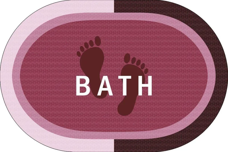 Πατάκι Μπάνιου Dimcol Oval Αντιολισθητικό Bath 50x70 Rotten Apple