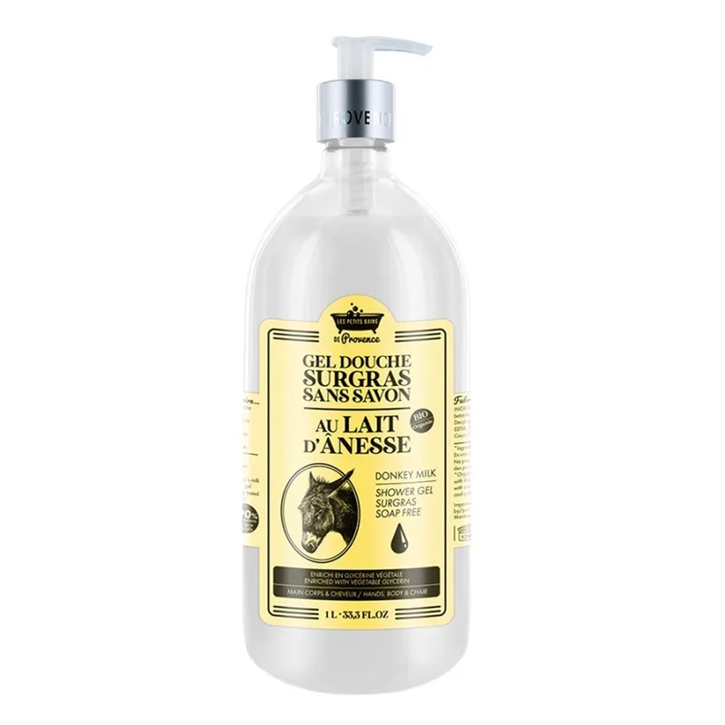 Les Petits Bains de Provence Shower Gel with Organic Milk of Anse 1L
