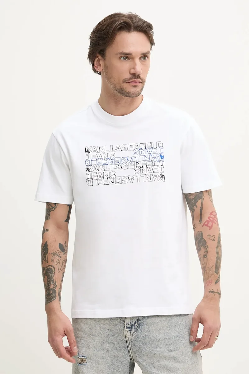 Βαμβακερό μπλουζάκι Karl Lagerfeld Jeans
