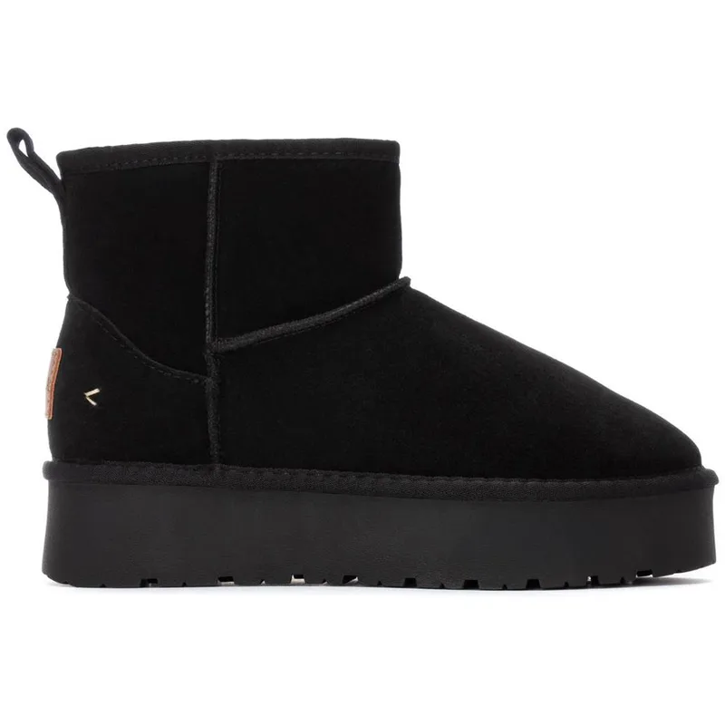 Carmela μαύρο short δερμάτινο Australian Boot 162632
