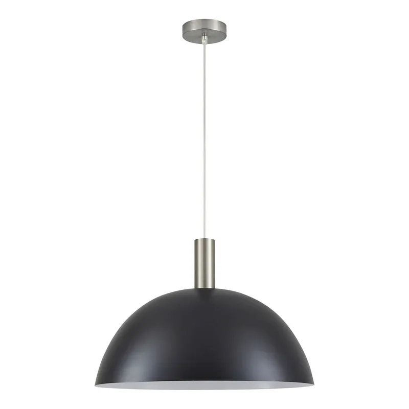 Φωτιστικό Οροφής Μονόφωτο Homelighting 77-8410 Nickel/Black