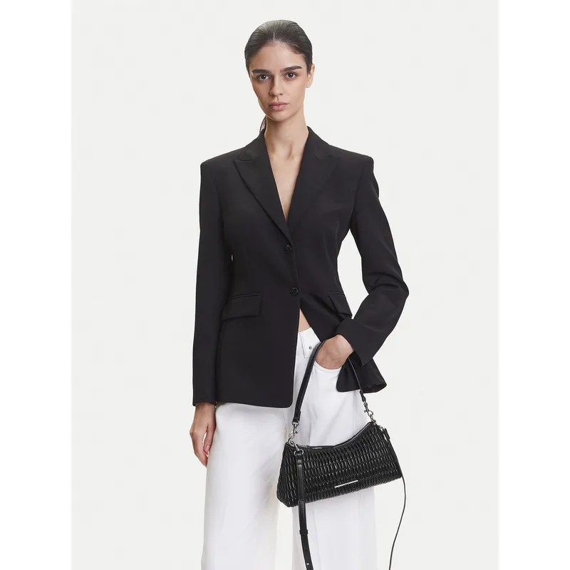 Τσάντα Calvin Klein Jeans Ruched Layla Shoulder Bag LV04K3088G Μαύρο