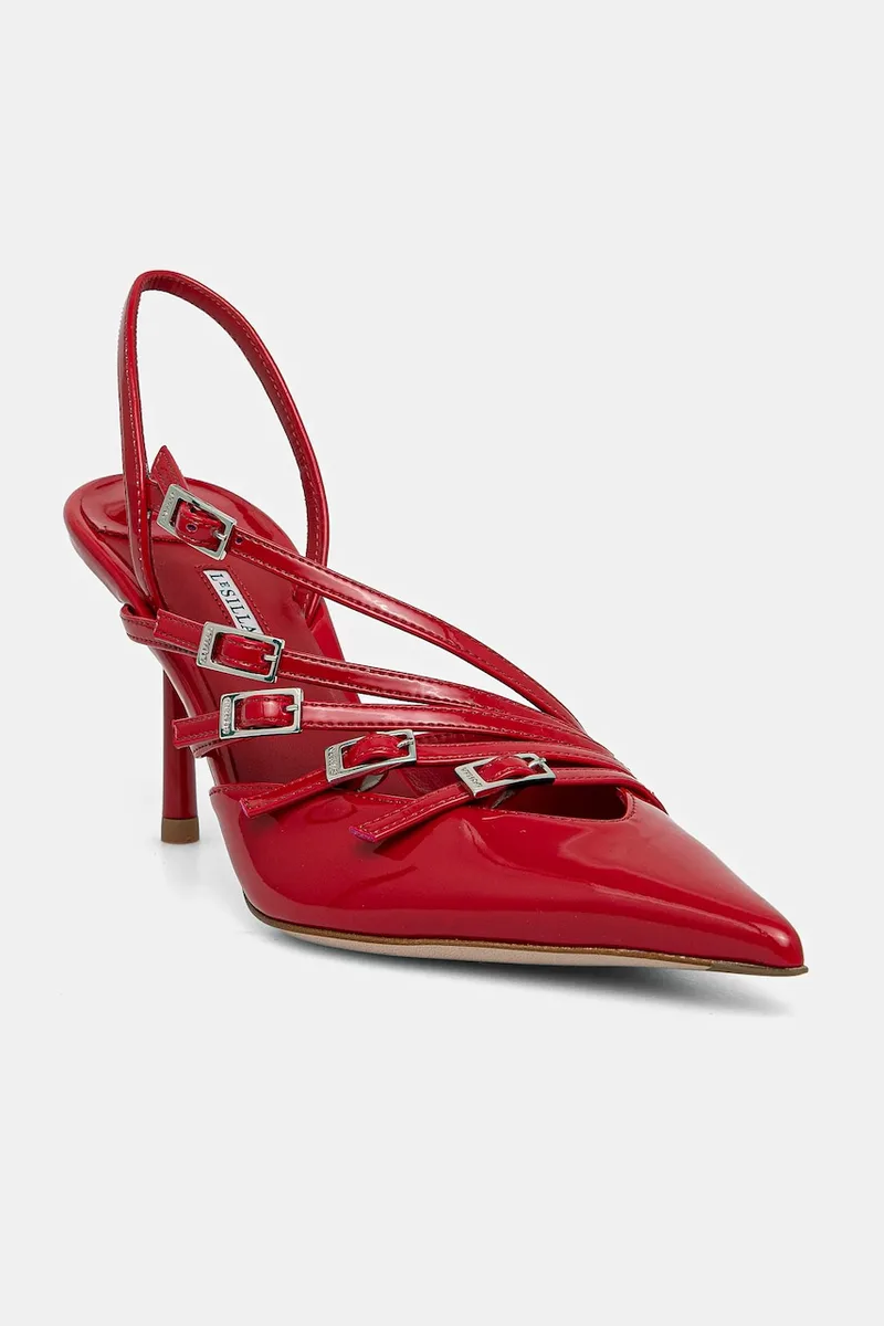 Δερμάτινες γόβες Le Silla Chanel Scarlet