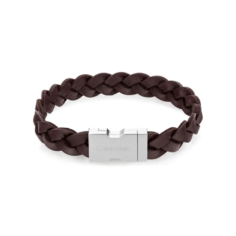 Calvin Klein Ανδρικό Βραχιόλι Από Δέρμα Και Ατσάλι 35000570