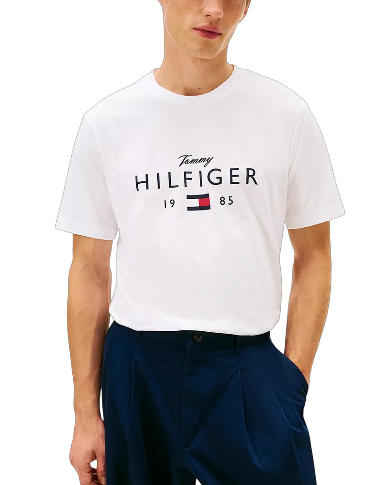 Ανδρικό T-shirt Λευκό Tommy Hilfiger MW0MW41455-YBR