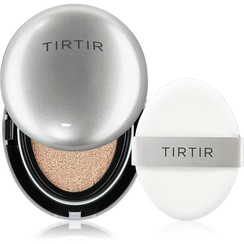 TIRTIR Mask Fit Aura Cushion Mini ενυδατικό make-up σε σφουγγαράκι για λαμπρή επιδερμίδα απόχρωση 27N Camel 4.5 γρ