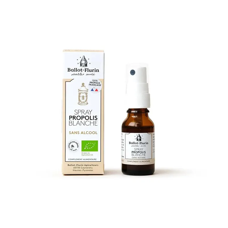 Ballot-Flurin Organic White Propolis Spray Without Alcohol 15ml