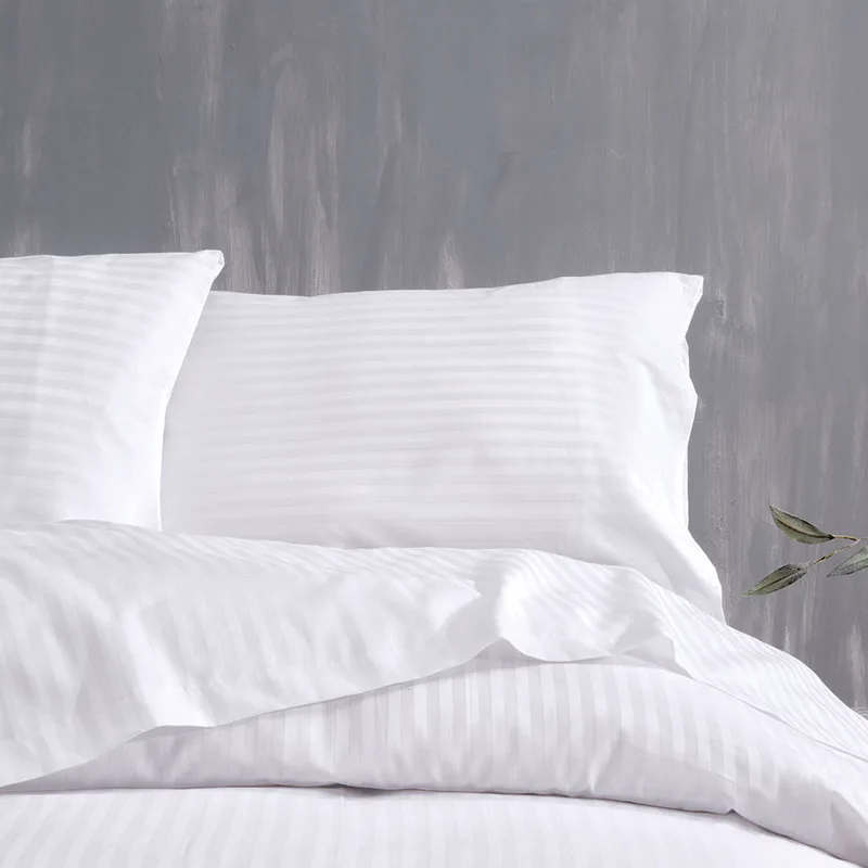 Μαξιλαροθήκες Ζεύγος 50X70 Rythmos Satin Stripes Λευκο (50x70)