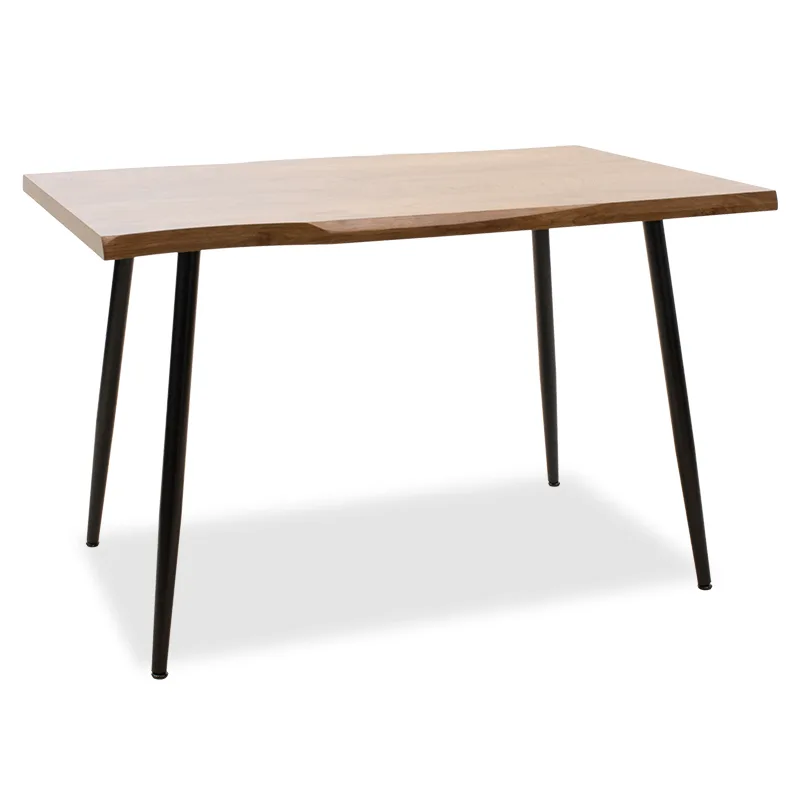 Τραπέζι Neve pakoworld MDF καρυδί-πόδι μεταλλικό μαύρο 120x80x75εκ - PAKO WORLD - 101-000024