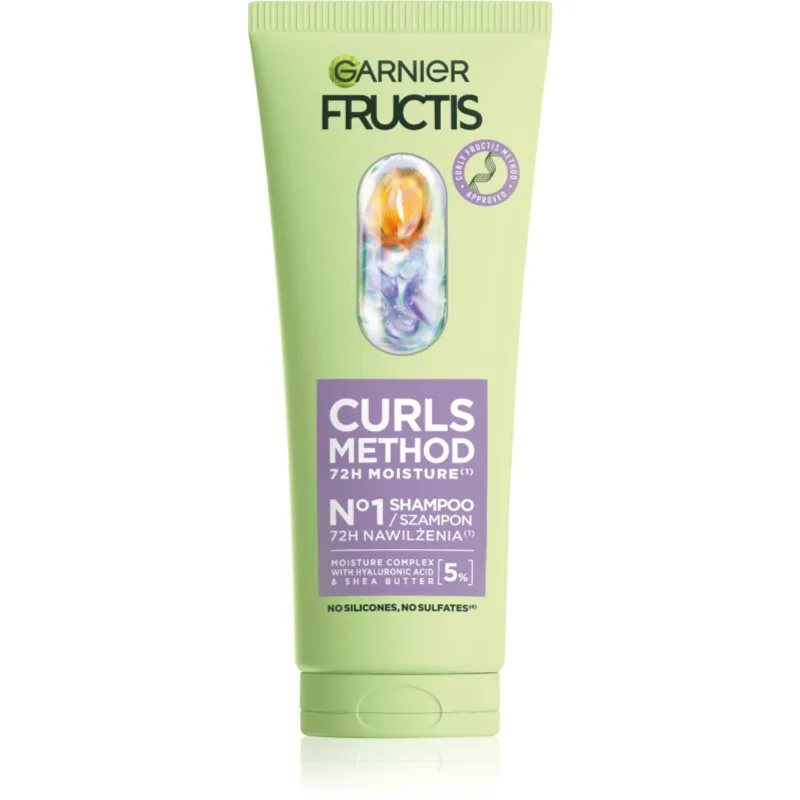 Garnier Fructis Curls Method ενυδατικό σαμπουάν για σπαστά και σγουρά μαλλιά 200 ml